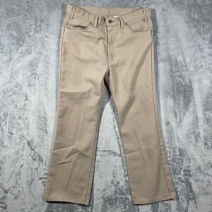 Levis Vintage Black Gold Tab Dacron Polyester Khaki  Mens Pants‎ 36(35)x30 USA